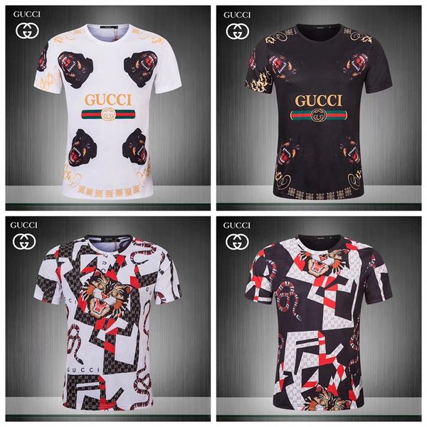 

19ss summer street wear fashion italian 3 d printing men with smooth silky cotton tshirt casual women tee t-shirt m-3xl js18, White;black