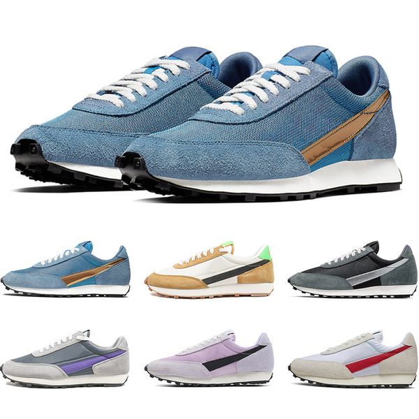 

waffle daybreak sp platform sneakers men women casual shoes metallic silver gold blue pink mens trainers sports size 36-45