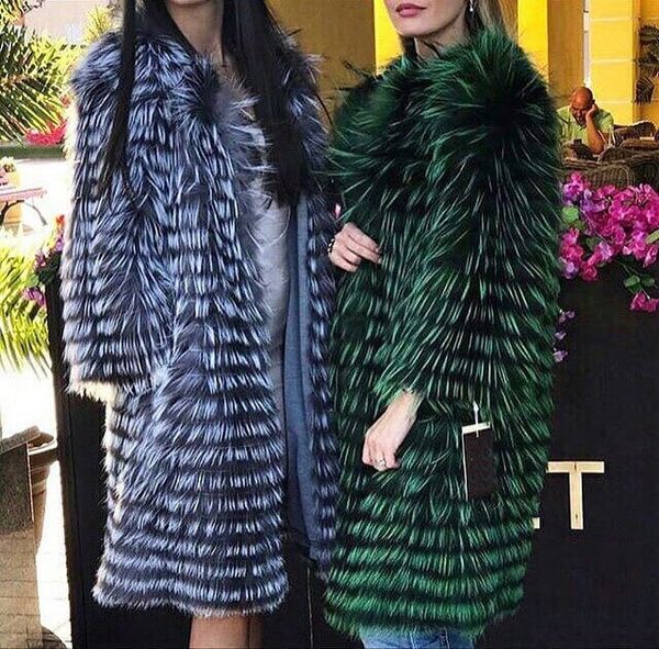 

lady women real rex rabbit fur chinchilla color coat outwear fluffy furry winter womens with wool lining, Black