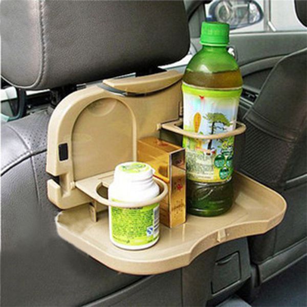 

rundong auto accessories car cup holder stand travel dining tray back seat drink bottle rack foldable dropship 19m31