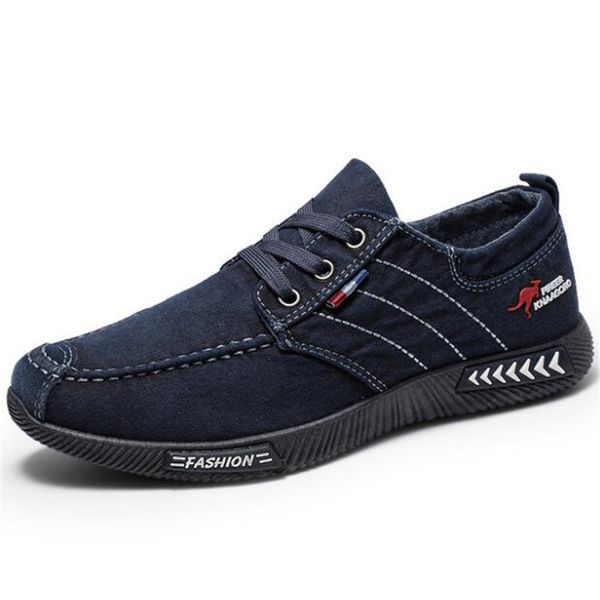 

2020 new fashion denim men canvas shoes male summer mens sneakers slip on casual breathable shoes loafers size 39-44zh100648, Black