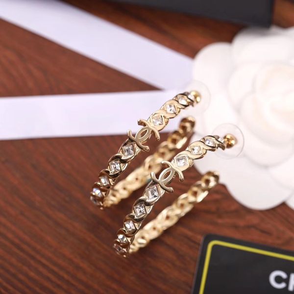

Luxury hook earring logo with leather fa hion brand name earring in 925 ilver needle p 6834a