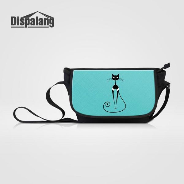 

dispalang уникальный дизайн художественное произведение кошка печати сумка школьная сумка для девочек женщин открытый большой путешествия cr