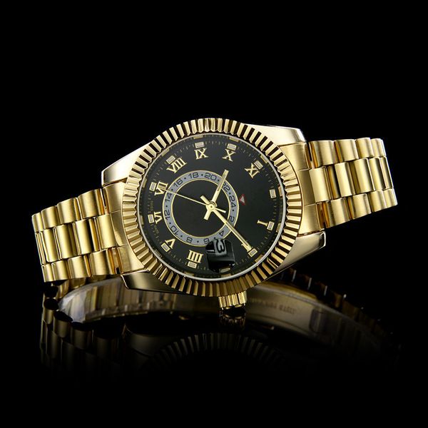 

Top Fashion Марка Роскошные ролевые Часы Мужчины Золотые Часы X Бизнес Повседневная Кв