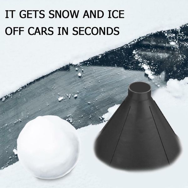 

windshield 2 in 1 scrape scraper clean snow remover tool portable cone shaped funnel for car portable funnel clean snow yan88