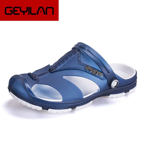 

new summer men beach sandals shoes man hollow slippers shoes outdoor men jelly mesh lighted casual fashion hjm8, Black