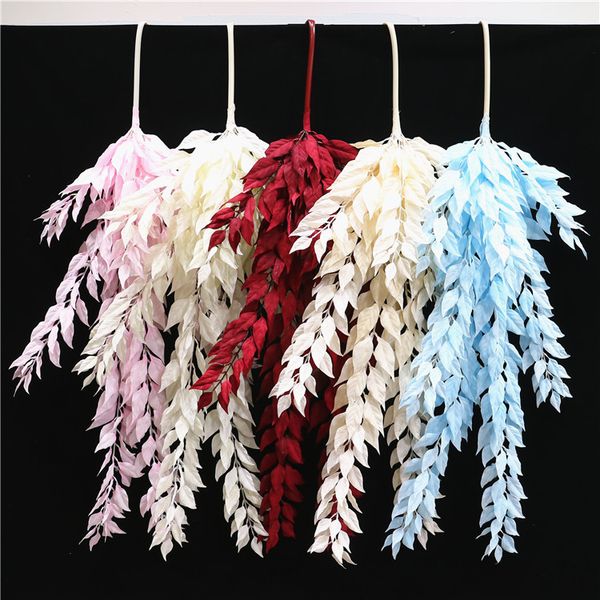 

extra large phoenix tail leaf wall hanging simulation flower upscale wedding decoration flower home decoration background artificial plants