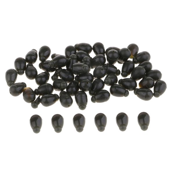 

50 pack 9.5x6mm fishing connector quick change beads for hook links method feeders