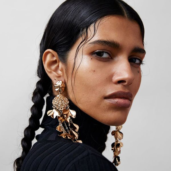 

boho alloy tassel flower earrings for women creative vintage glass crystal statement jewelry long drop earrings wedding gifts, Silver