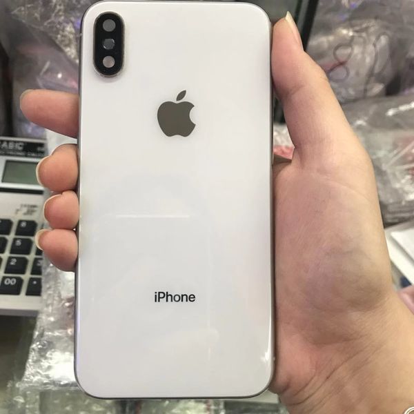 

Original direct elling new for apple iphone for iphone x hou ing cover metal back battery door with im card tray volume button