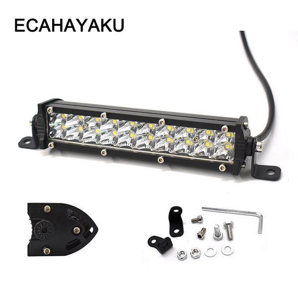 

ECAHAYAKU 2pcs 60W Led work Light Bar 7 inch Off-road Led Bar spotlight for Tractor Truck jeep Boat 4WD 4x4 ATV driving lamp