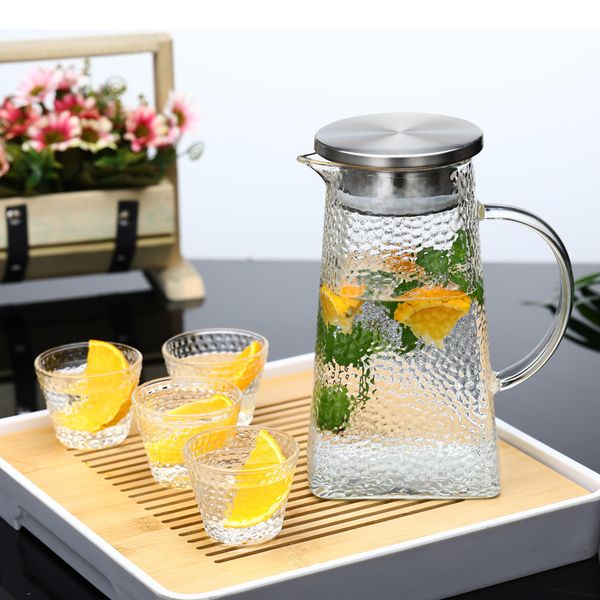 

thickened heat-resistant square hammer glass water cup large capacity household heat-resistant tea juice cup
