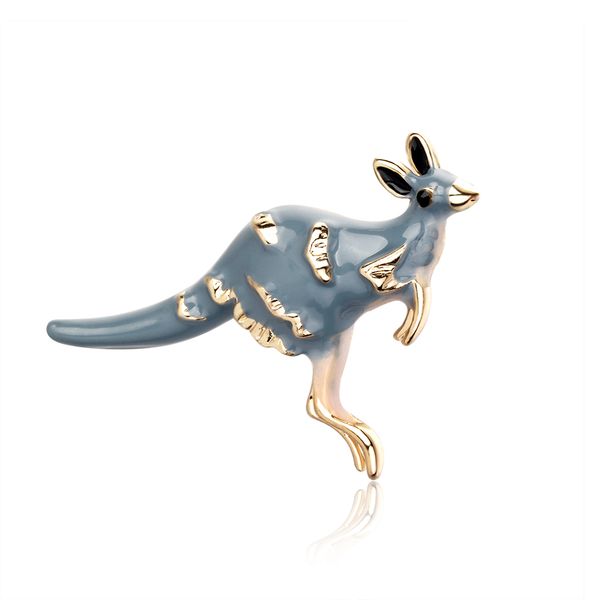 

2019 fashion retro personality cute elk brooch drop oil gold color metal material brooches jewelry for women and men, Gray