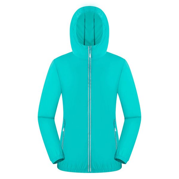 

new outdoor anti-uv men women waterproof windproof skin jacket outdoor fishing hiking sun-protective quick dry ultralight coat, Blue;black