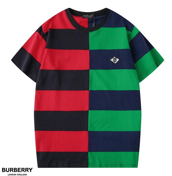 

2020 luxury europe leisure men t shirt contrast patchwork mens designer short sleeve t shirt casual men clothes#q06, White;black