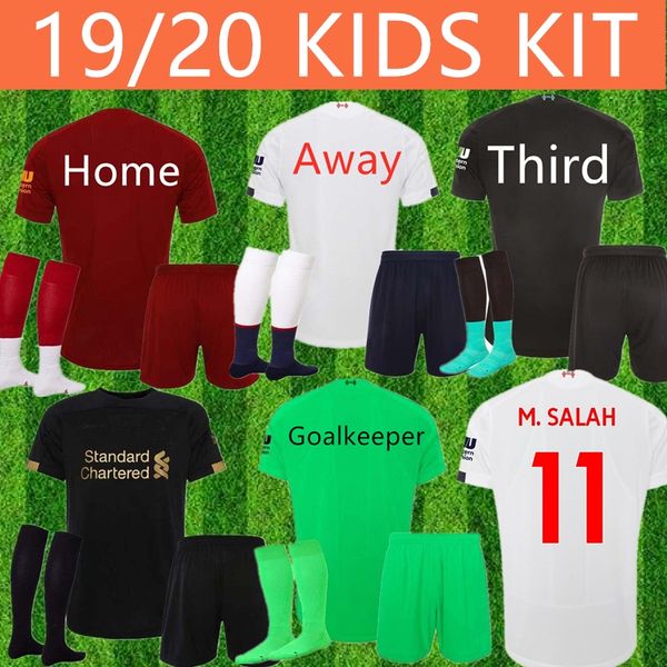 

2019 2020 new mohamed alah blackout occer jer ey 6 trophy 19 20 mane virgil football kid kit cami eta firmino kit ali on black maillot