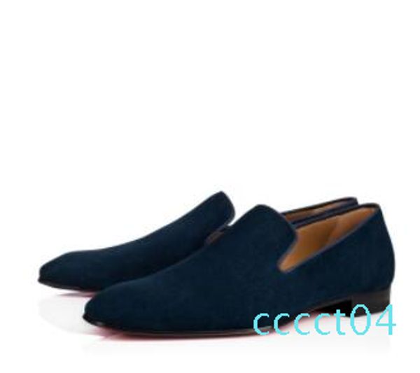 

gentleman party wedding dress dandelion oxfords flat mens business slip on red bottom man loafer luxury designer shoes size 35-46 ct4, Black