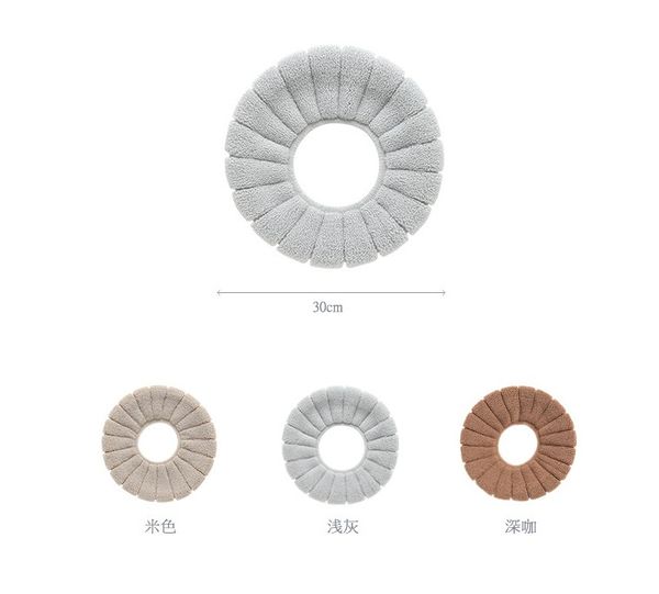 

universal soft heated washable toilet seat mat set for home decor closestool mat seat case warmer toilet lid cover accessories
