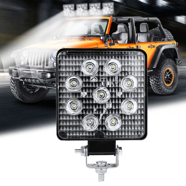 

tractor led work light lamp white 27w 6000k super bright stainless steel