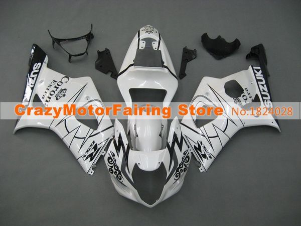 

новая литьевая пресс-форма для мотоцикла abs обтекатели для suzuki gsxr1000 k3 2003 2004 gsxr-1000 03 04 комплект кузова на заказ белая коро