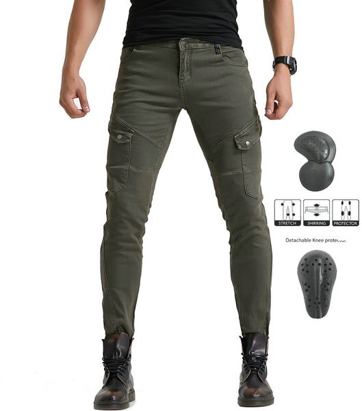 

the new 2018 motorcycle racing knight drop straight jeans trousers cross-country motorcycle riding pants cowboy