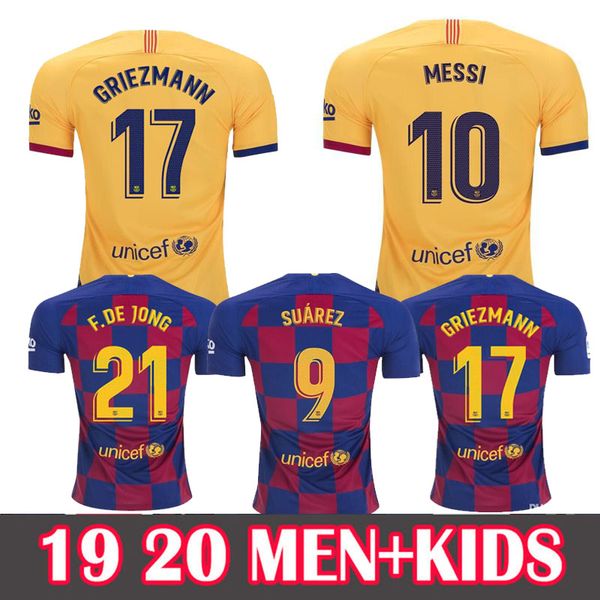 

2019 20 barcelona men kid maillot barcelone occer jere ey cami eta de fútbol bar me i de jong griezmann en emble de footbal