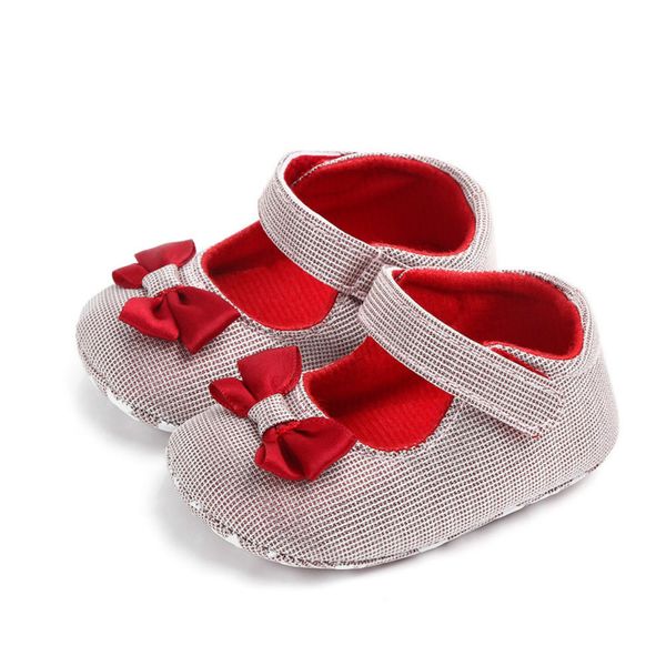 

baby shoes spring autumn new princess soft bottom non slip walking pure color bowknot cotton angel of shoes 11cm 12cm 13cm