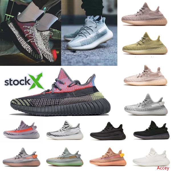 

mens yecheil reflective kanye west v2 designer shoes triple black blue zebra tint sesame glow yeezreel women v3 trainers luxury sneakers