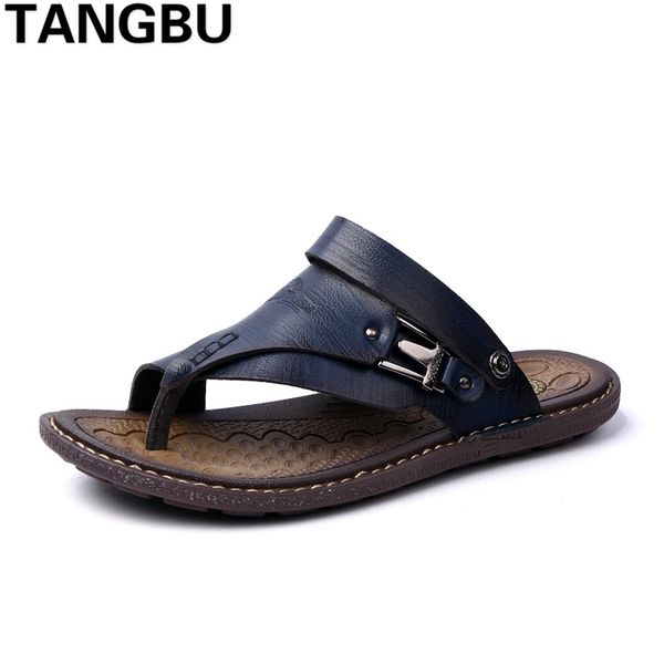 

2018 new arrival comfortable cool male flip flops outdoor business causal beach shoes fasion men sandals summer shoes size 38-44, Black