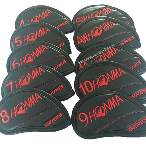 Copertina di ferri da golf all'ingrosso Copertura di alta qualità Honma Golf Headcover Red o Yellow Clubs Cover Golf Clubs forniture Spedizione gratuita