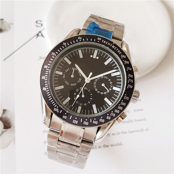 

luxury watches automatic men watch 40mm water resistant fashion brand luxury watches for mens all pointers work, Slivery;brown