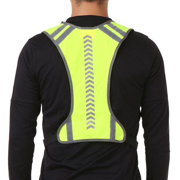 

high visibility night running cycling warning safety vest reflective warning vest working clothes for running cycling safety, Black;blue