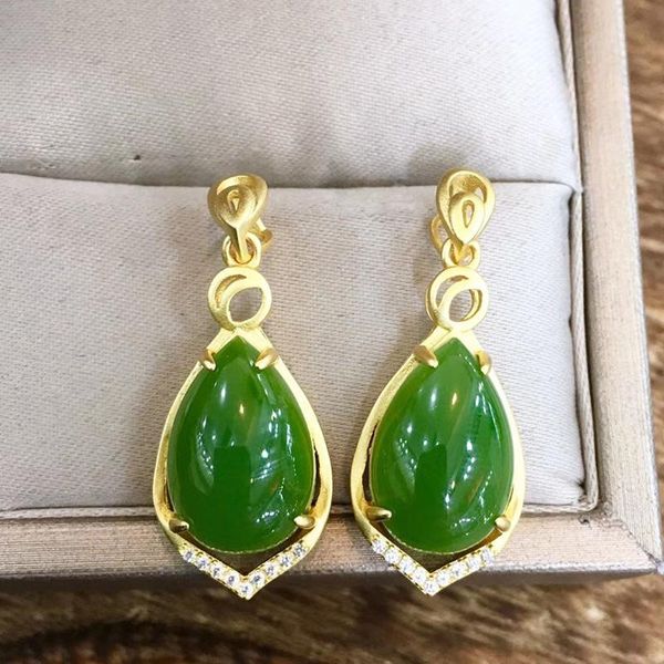 

jadery luxury vintage women natural jasper jade gemstones pendants necklaces 925 sterling silver long necklace party gifts