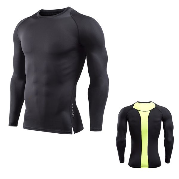 

fitness men running jerseys running wear muscleguys bodybuilding spring sleeve autumn new long sleeve gym, Black;blue