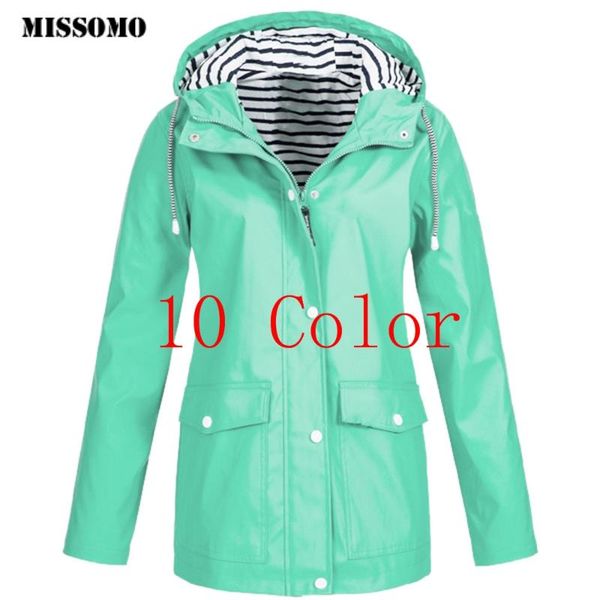 

missomo 5xl women 2019 winter women jackets coat warm solid rain jacket raincoat outdoor plus waterproof hooded raincoat, Black;brown