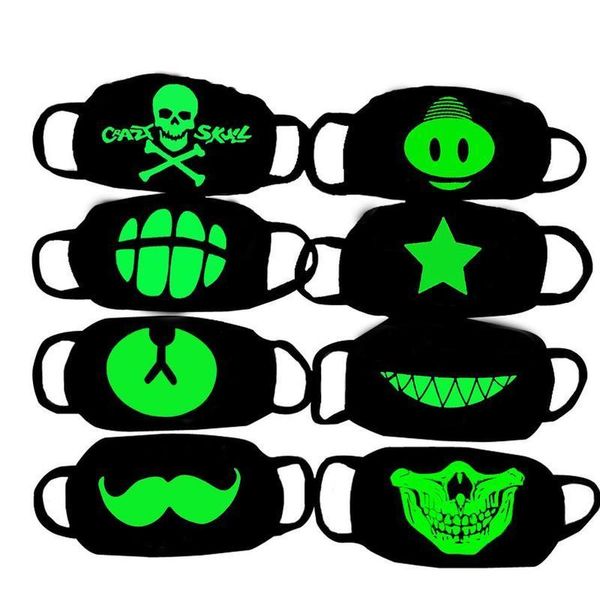 

Оптовая Продажа Свечение В Темном Черепе Страшные Маски Черный Рот Половина Лица Маскарад Косплей Костюм Маска Diy Украшения Партии Розетка