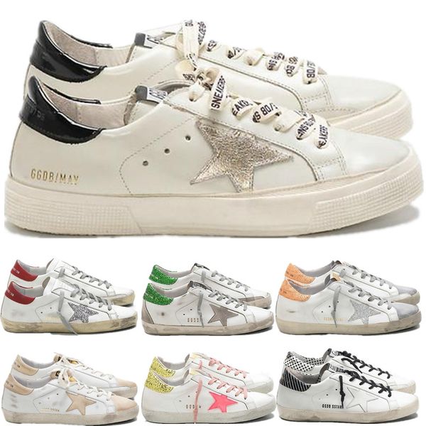 

италия multicolor каблука golden superstar gooses кроссовки мужчины женщины классический белый do-старые грязные обувь повседневная обувь ра, Black