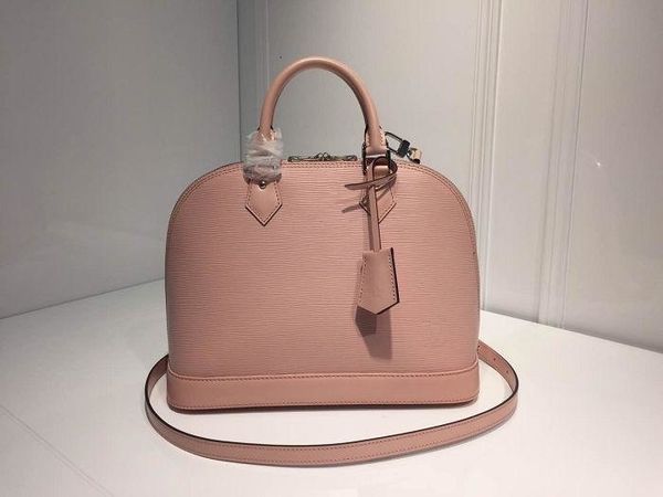 

alma small handbag m41323 pink oxidized genuine leather iconic bags shoulder bag totes cross body business messenger bags