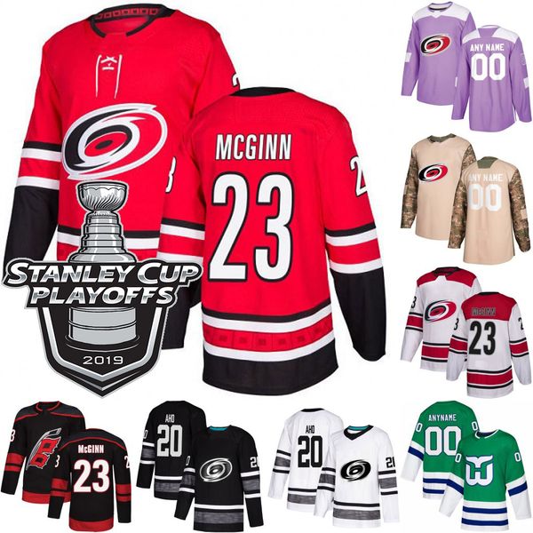 

2019 Stanley Cup Playoffs Nino Niederreiter Carolina Hurricanes Aho Andrei Svechnikov Justin Faulk Ryan Murphy Brett McElhinney Jerseys