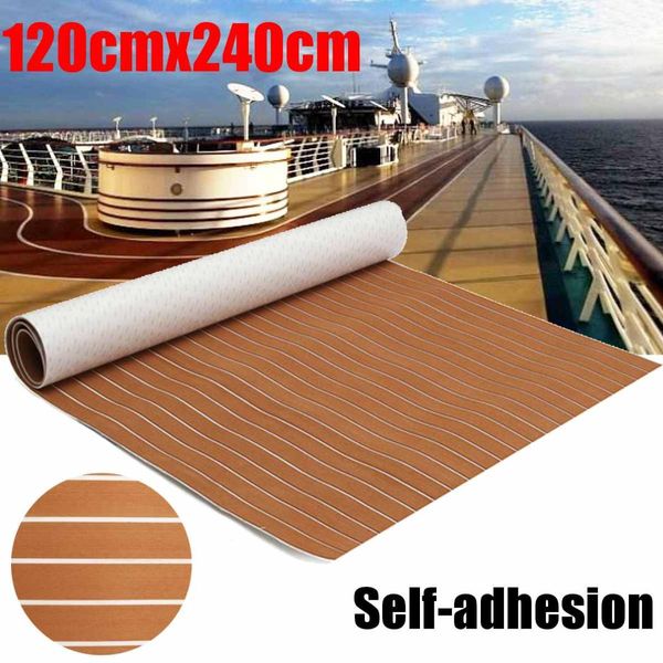 

1200x2400x5mm self adhesive eva foam teak sheet teak flooring boat decking marine car yacht floor mat synthetic pad