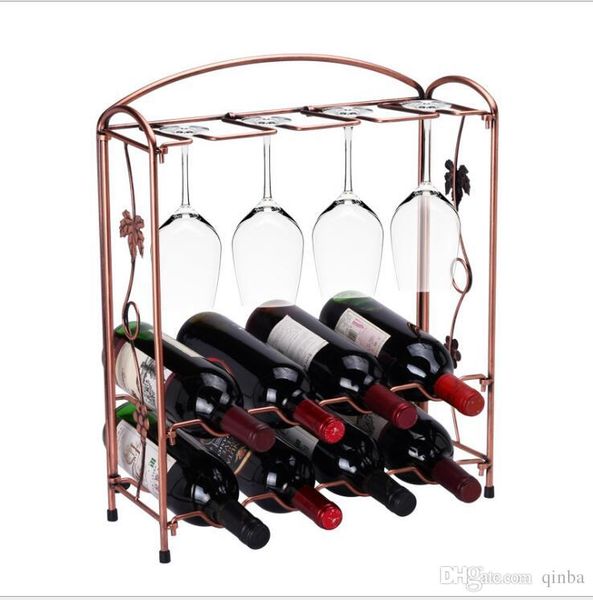 

detachable wine rack european wrought iron red wine cup glass holder cookware dining bar accessories diy tablewine racks organization