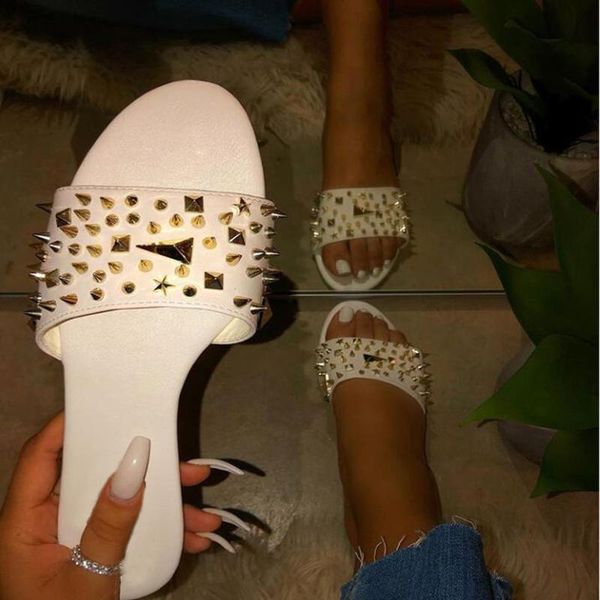 

2020 spring slippers summer breathable gemstone rhinestones flashing flats slippers comfortable wild diamond @b25, Black