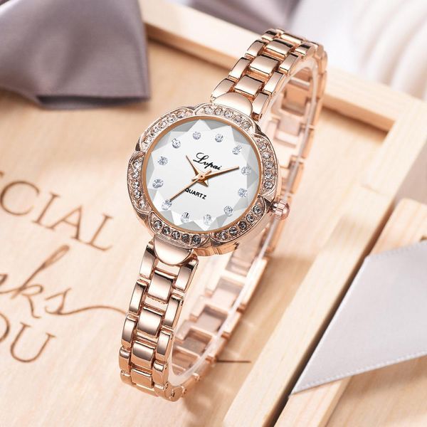 

women's round big dial european beauty simple casual fashion small and delicate bracelet watch single #d, Slivery;brown