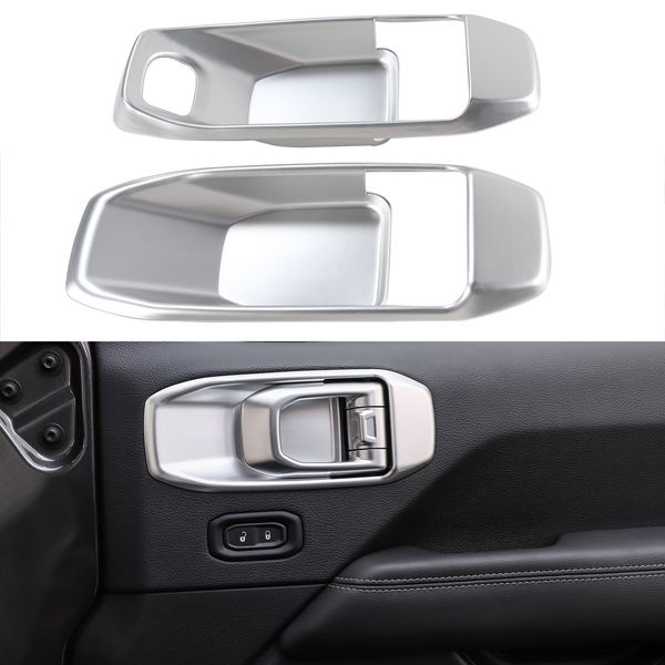 

2 door inner door bowl decorative silver for jeep wrangler jl 2018 factory outlet high quatlity auto internal accessories