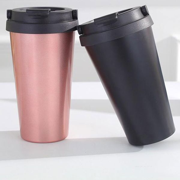 

portable outdoor vacuum insulated travel tumbler with leak proof lid 500ml stainless steel double wall wide mouth coffee mug