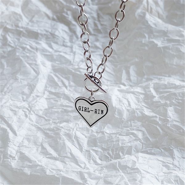 

pofunuo real 925 sterling silver women simplicity love heart charm necklace fashion ot buckle girl-rin pendant necklaces