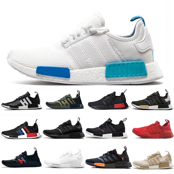 

2019 designer fashion nmd japan triple white black men running shoes bred og cream oreo camo mens trainers women sport sneakers size 36-45