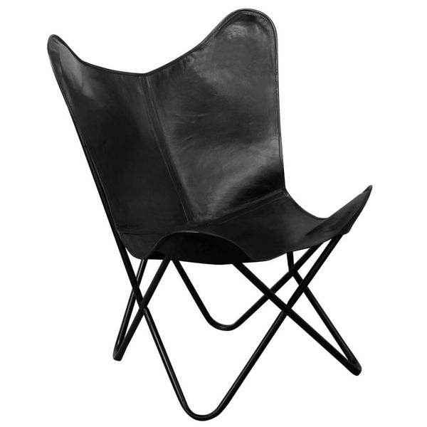

butterfly chair real leather black patio benches