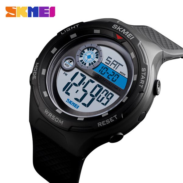 

skmei sport watch men digital watch fashion outdoor sport waterproof wristwatches alarm clock digital watches relogio masculino, Slivery;brown