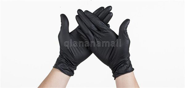 

100pcs blue black dishwashing disposable nitrile latex gloves laboratory optional s acid gloves grade rubber glove cleaning dishes s m